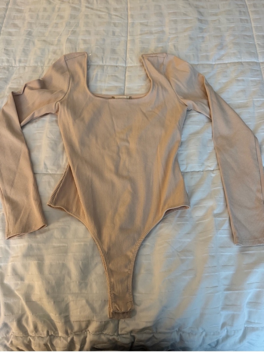 Altar’d State Beige Ribbed Body suit